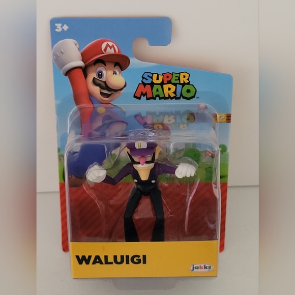New Sealed 2024 NINTENDO Jakks Pacific SUPER MARIO 2.5” WALUIGI Action Figure. F - Picture 1 of 3
